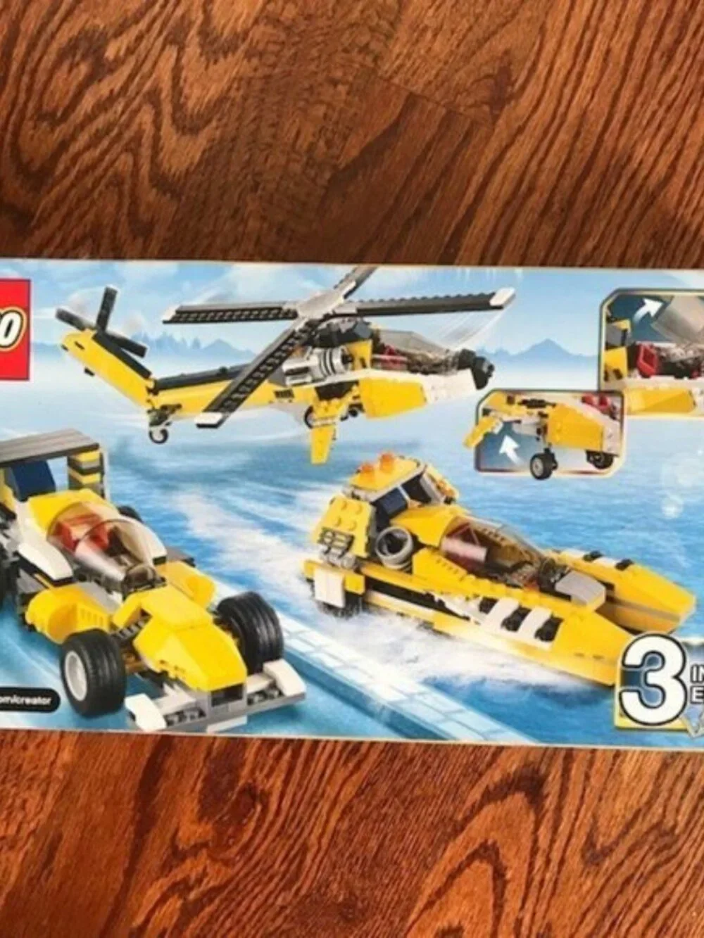 Lego Creator 31023 Yellow Racers Retired Sealed Box 3 in 1 Heli Boat Car Retired